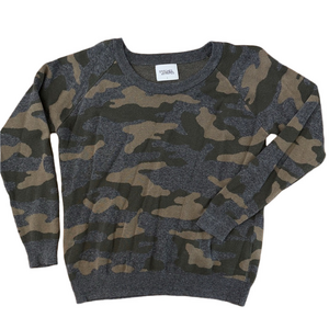 Stitches And Stripes Camouflage Crewneck Sweater Oversized Size Small Camo